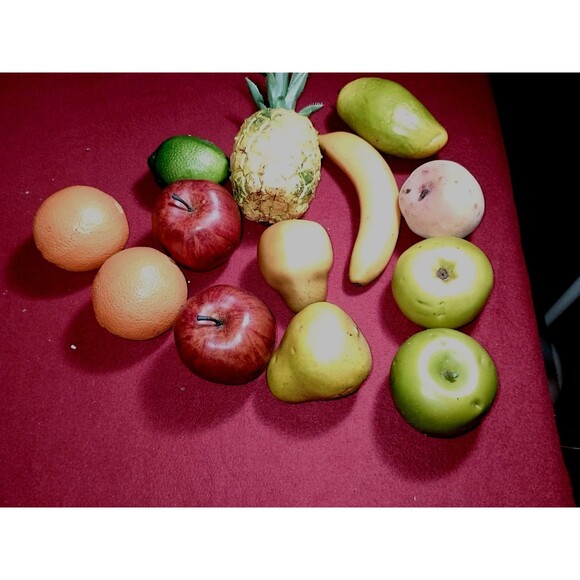 Unbranded Other - Vintage Faux Fruit Realistic Plastic  Artificial Lot of 13 Oranges Pineapple Etc